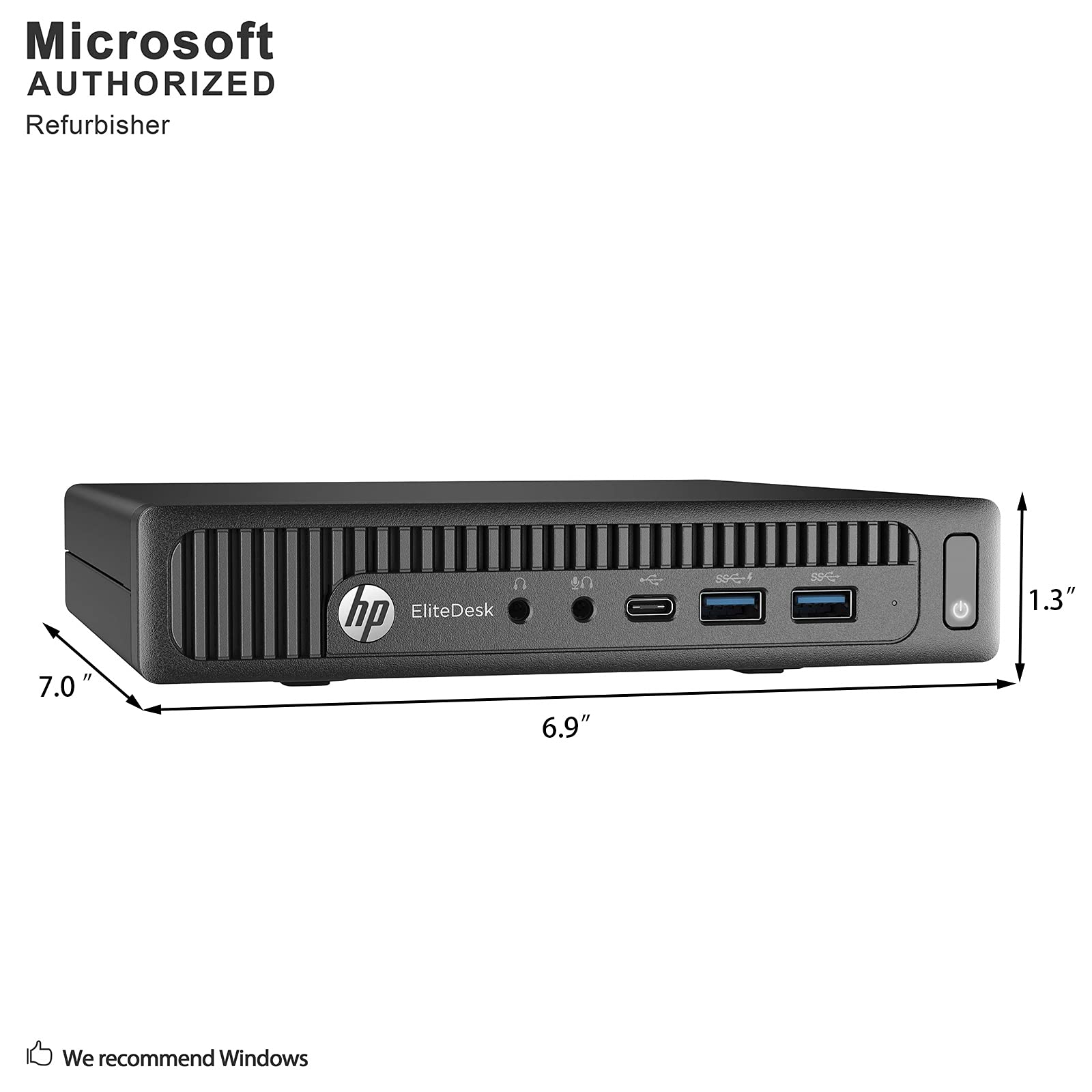 EliteDesk 800 G2 Desktop Mini Business PC, Intel Quad-Core i5-6500T up to 3.1G,16G DDR4,240G SSD,VGA,DP,Win 10 Pro 64 bit-Multi-Language Support English/Spanish (Renewed)