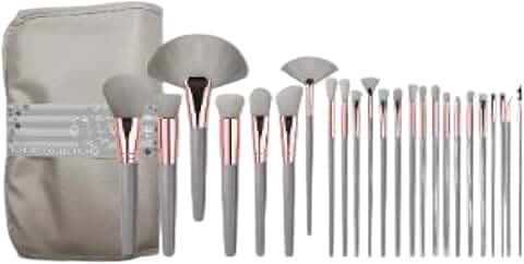 Spring 24-Piece Makeup Brush Set with Pastel Design