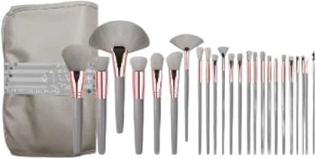 Spring 24-Piece Makeup Brush Set with Pastel Design