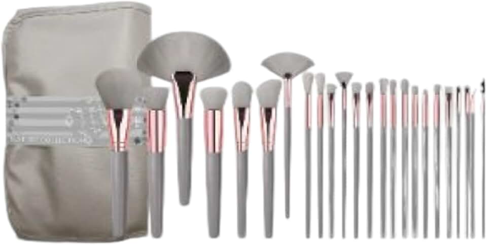 Spring 24-Piece Makeup Brush Set with Pastel Design
