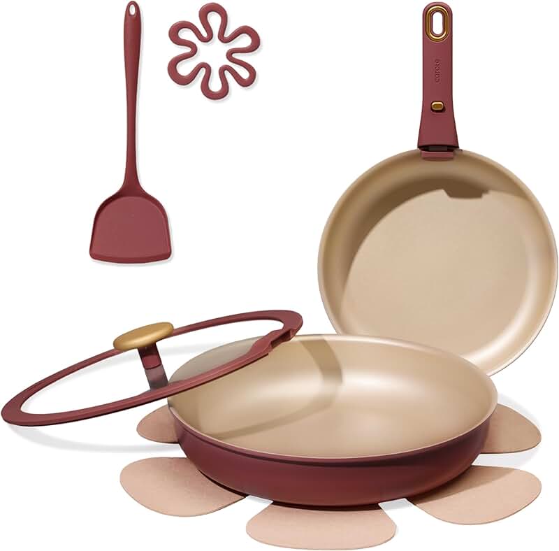 2-Piece Titanium Reinforced Nonstick Frying Pan Set
