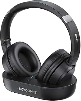 Wireless TV Headphones with Charging Base for Seniors