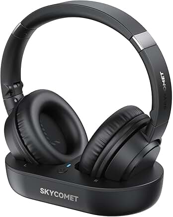Wireless TV Headphones with Charging Base for Seniors
