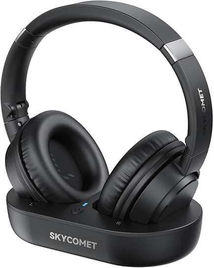 Wireless TV Headphones with Charging Base for Seniors