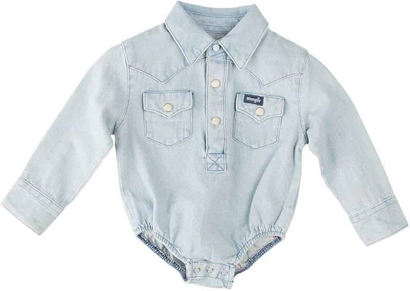 Long Sleeve Denim Bodysuit for Baby and Toddler