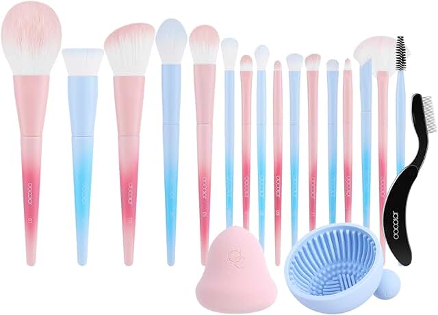 16-Piece Fantasy Makeup Brush Set with Bag and Accessories
