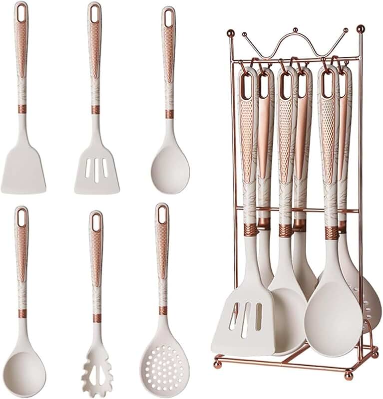 7-Piece Silicone Cooking Utensil Set with Holder
