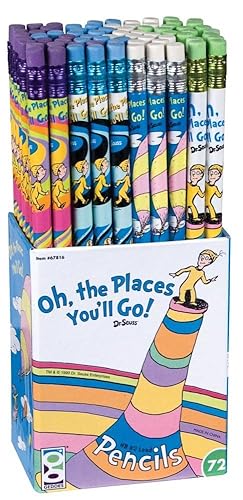 Oh the Places You'll Go Number 2 Pencils for Kids, Pack of 72