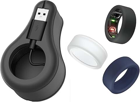 Pack of four silicone ring covers with cord winder