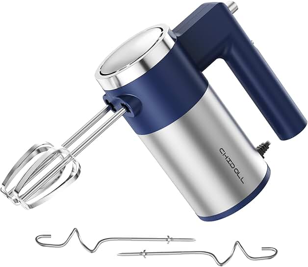 600W Hand Mixer with 5 Speeds and Beaters