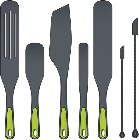 Silicone Spurtle Cooking Utensil Set for Stir Fry and Spreading