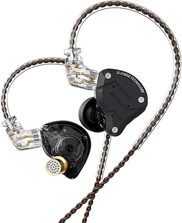 In-Ear Monitor Headphones with 5 Drivers and Detachable Cable