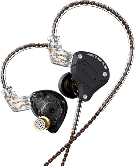 In-Ear Monitor Headphones with 5 Drivers and Detachable Cable