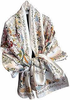 Lightweight floral print scarves for women