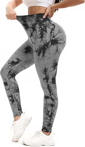 High Waisted Tie Dye Seamless Yoga Leggings for Women