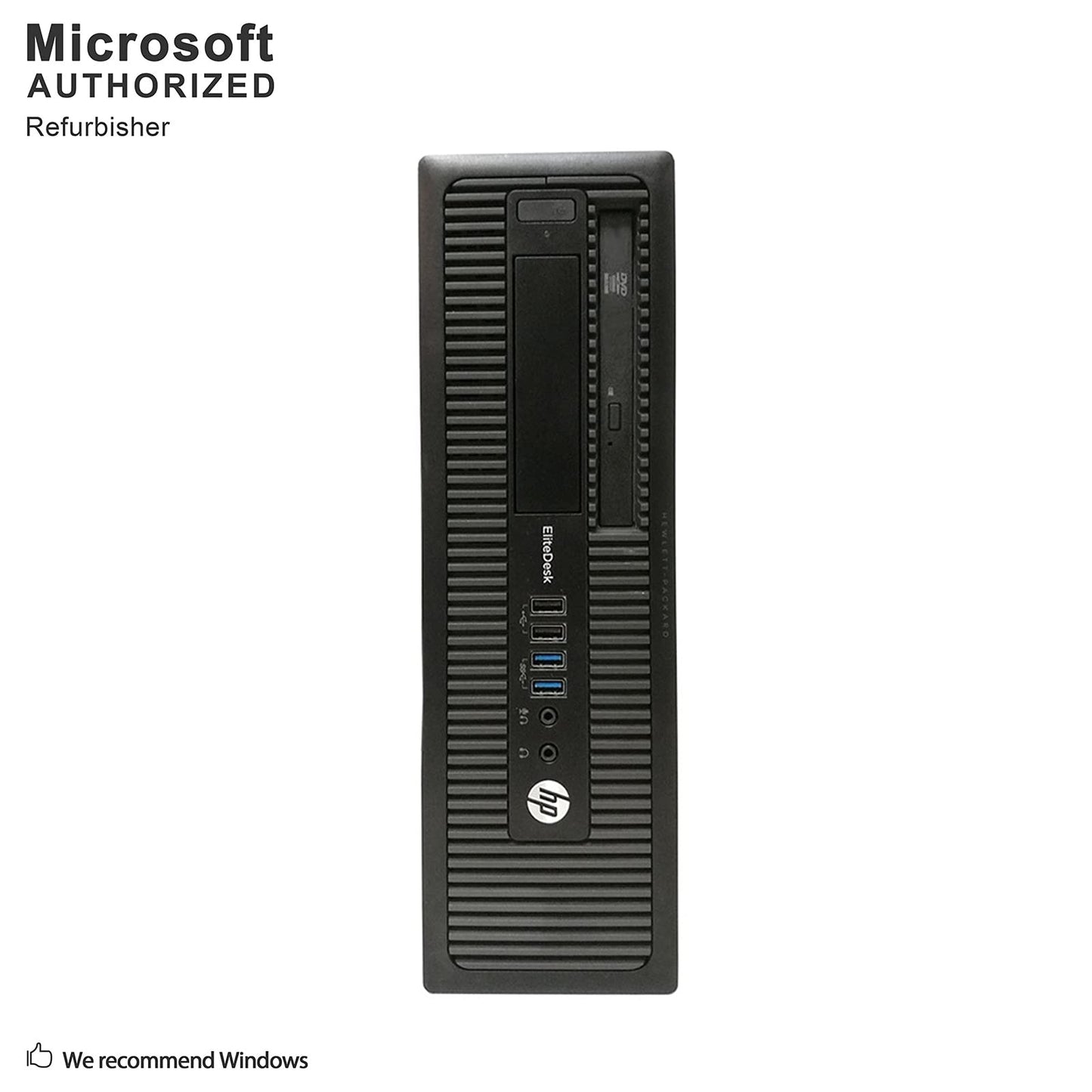 EliteDesk 800 G1 SFF High Performance Business Desktop Computer, Intel Quad Core i5-4590 upto 3.7GHz, 16GB RAM, 1TB HDD, 256GB SSD (boot), DVD, WiFi, Windows 10 Professional (Renewed)