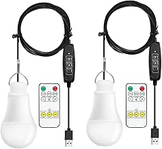 Portable 7W USB Camping Lights, 2 Pack