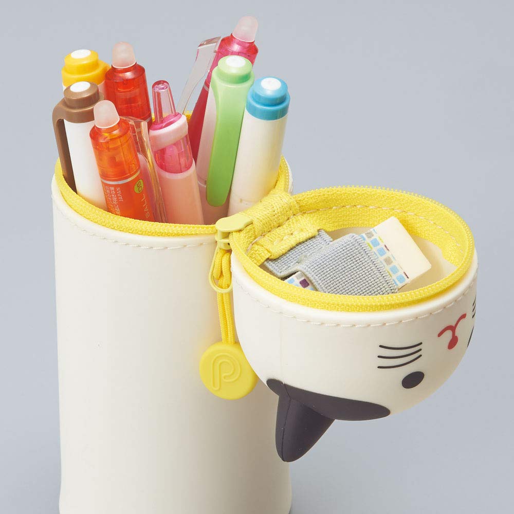 Kawaii Penguin Stand-Up Pencil Case for School and Office