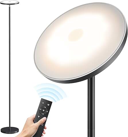 Bright 69" LED Floor Lamp with Dimming and Remote