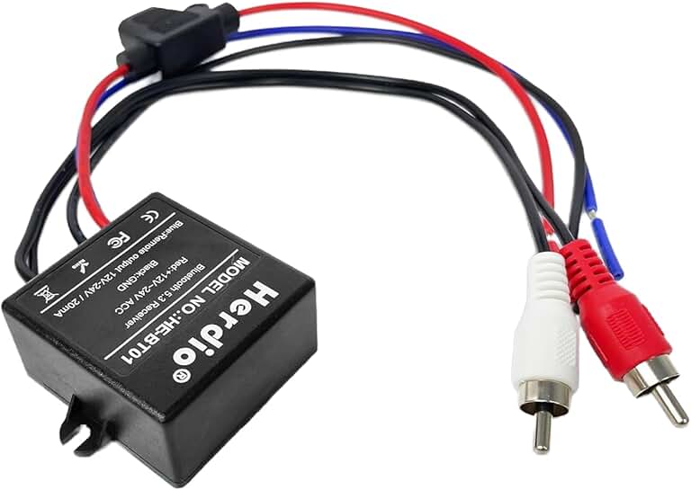 Waterproof Bluetooth Receiver with Remote and RCA Output