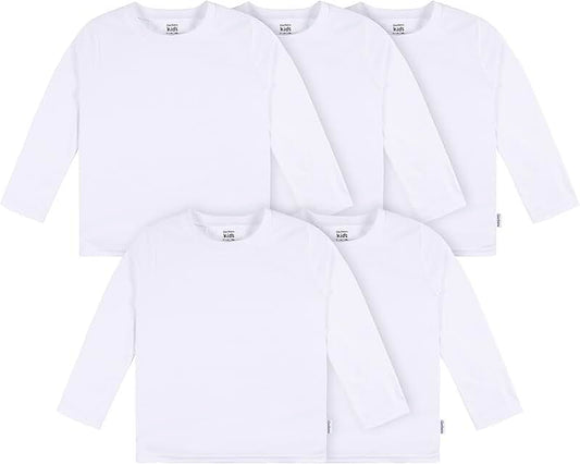 Set of five solid long sleeve toddler T-shirts