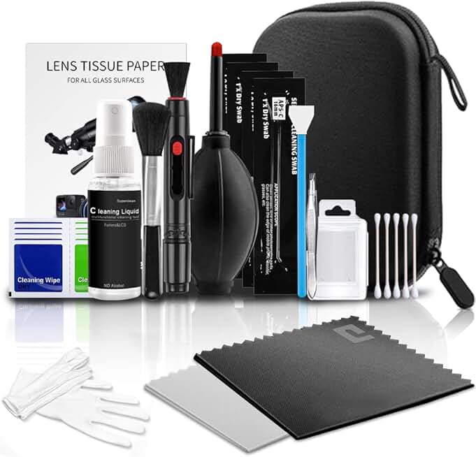 Professional Camera Cleaning Kit with Waterproof Case