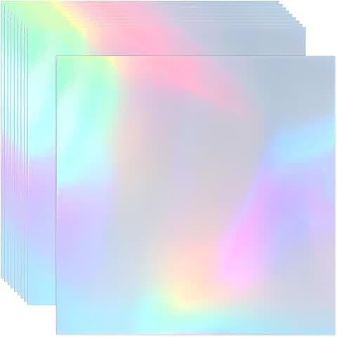 12x12 Inch Holographic Metallic Cardstock, 20 Sheets