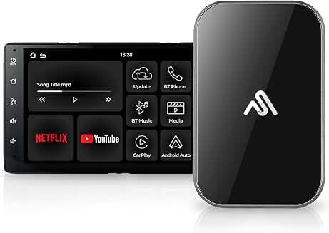 Wireless CarPlay and Android Auto Adapter with Hotspot Streaming