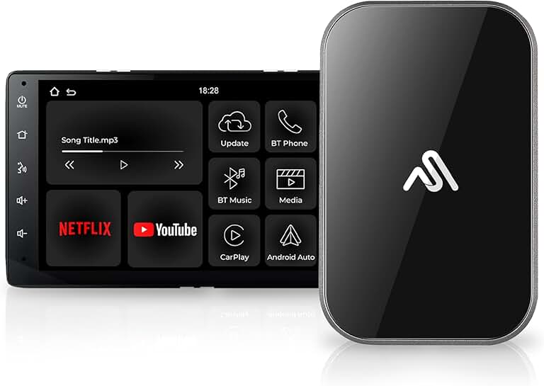 Wireless CarPlay and Android Auto Adapter with Hotspot Streaming