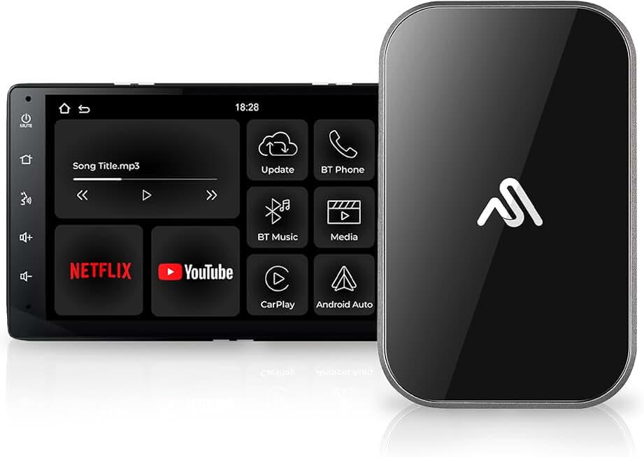 Wireless CarPlay and Android Auto Adapter with Hotspot Streaming