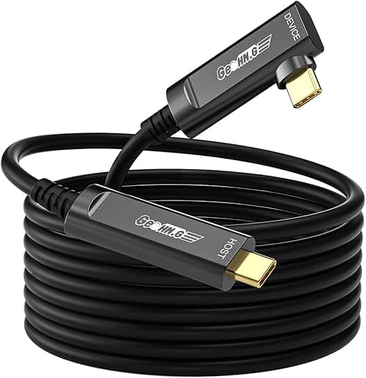 33FT USB C Fiber Optic Cable for High-Speed Data