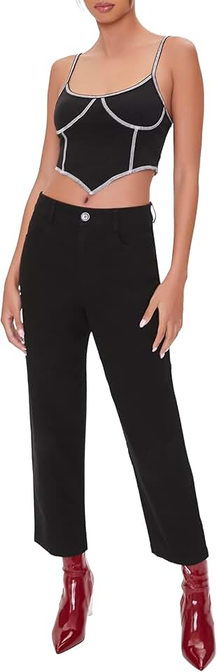Women's ankle-length canvas pants