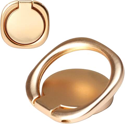 Two Matte Rounded Edge Phone Ring Holders with 360° Rotation