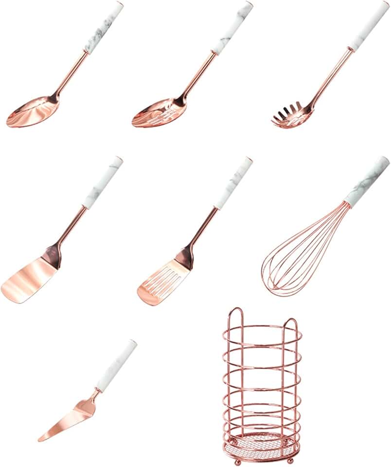 Stainless Steel Cooking Utensil Set with Ladle Spatula Skimmer