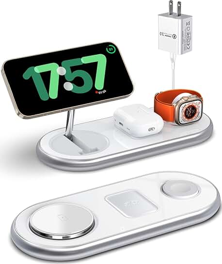 Upgraded 3-in-1 Wireless Charging Station for Apple Devices