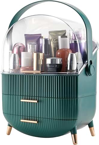 Green 2-Layer Makeup and Skincare Organizer