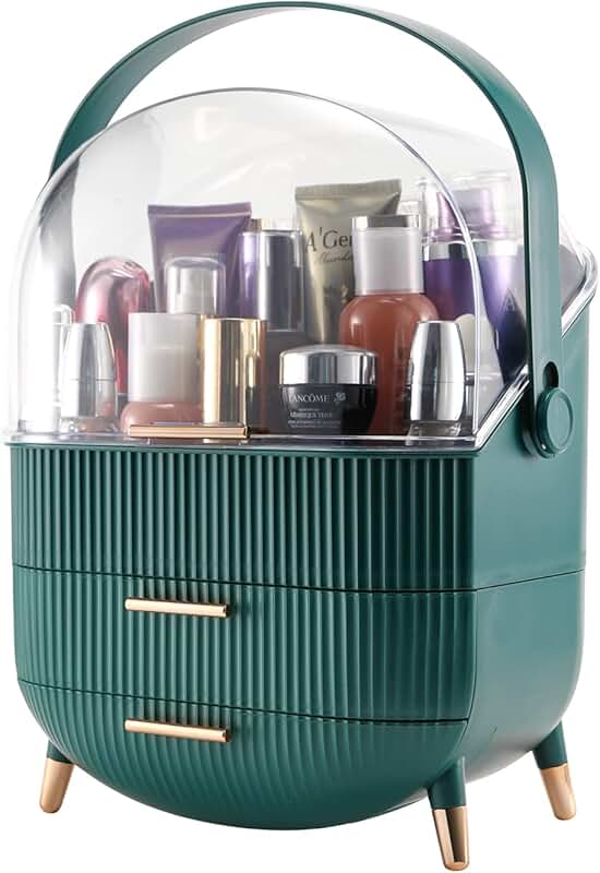 Green 2-Layer Makeup and Skincare Organizer