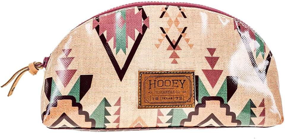 Small pink aztec travel toiletry bag