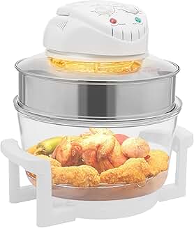 Large 17L Glass Air Fryer with 360° View and Temperature Control