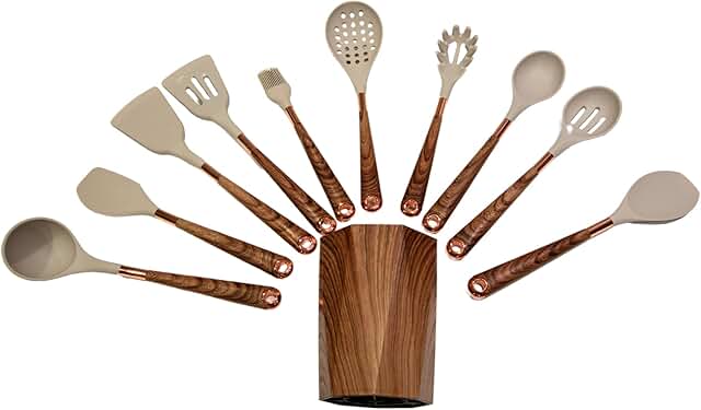 11-Piece Heat-Resistant Silicone Kitchen Utensil Set