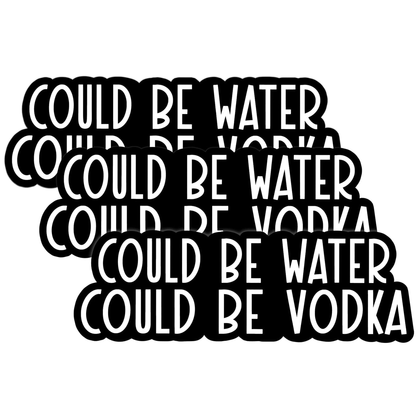 Set of 3 Funny Drinking Quote Stickers for Bottles and Laptops