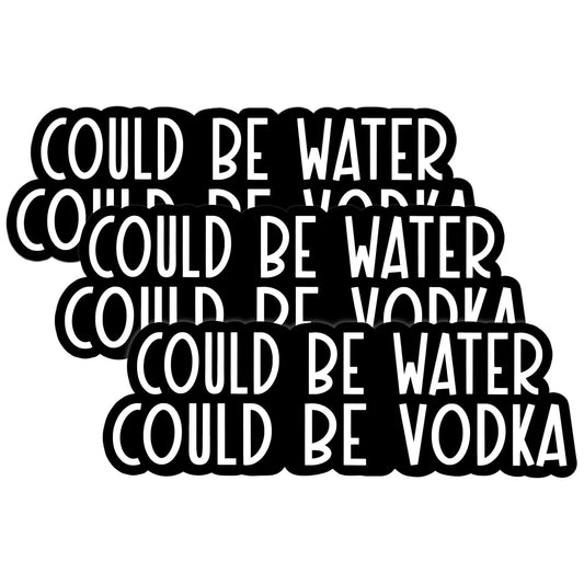 Set of 3 Funny Drinking Quote Stickers for Bottles and Laptops