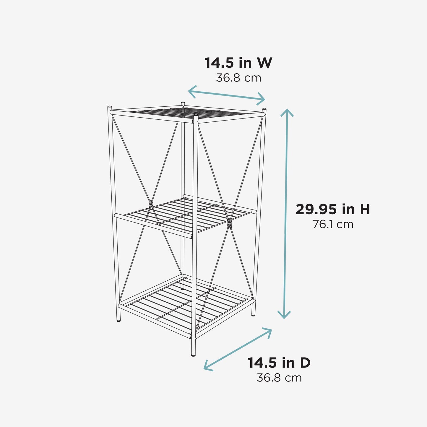 Floor Stand, Black Cross-Style