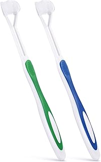 Two-piece soft toothbrush set for teeth and gum care