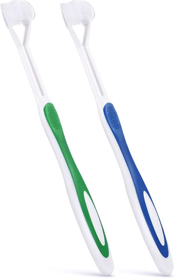 Two-piece soft toothbrush set for teeth and gum care