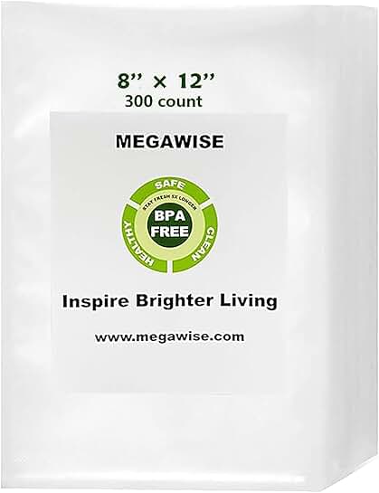 Vacuum Sealer Bags 8x12 inches, 300 pcs