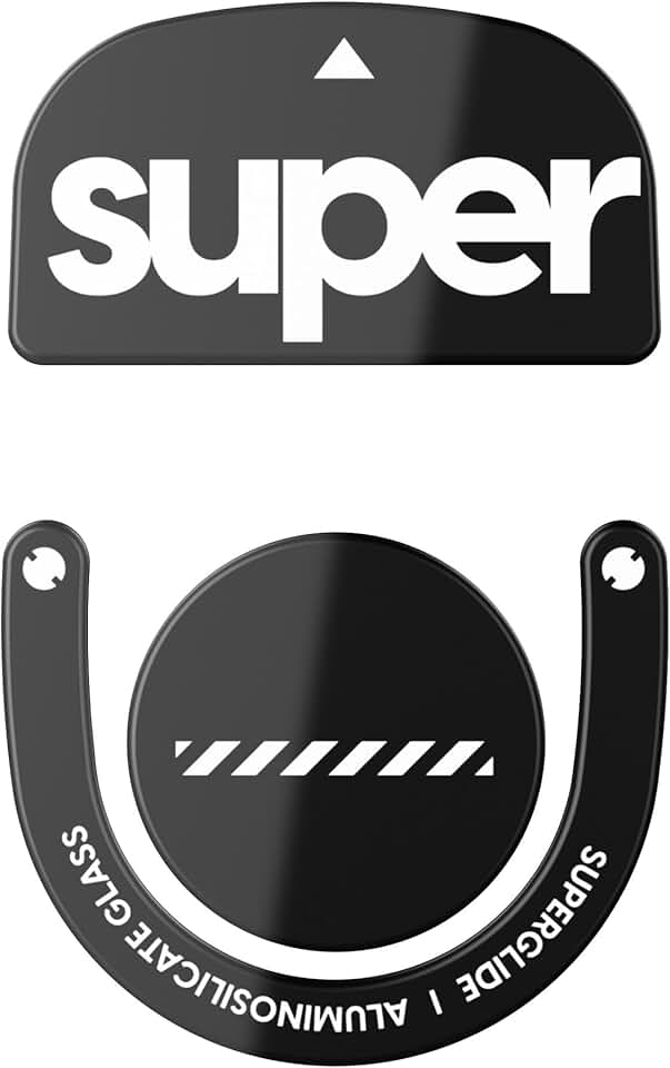 Glass mouse skates for gaming mouse, polished smooth glide