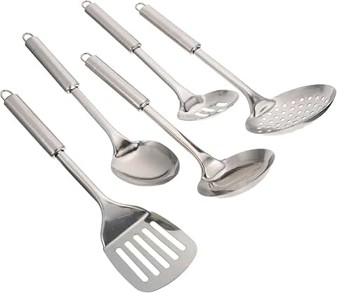 5-Piece Stainless Steel Kitchen Utensil Set for Cooking