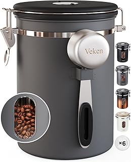 Airtight Coffee Canister with Window and Scoop