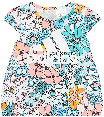 girls Short Sleeve Printed Shortie Romper Baby and Toddler Footie, Clear Sky, 3 Months US